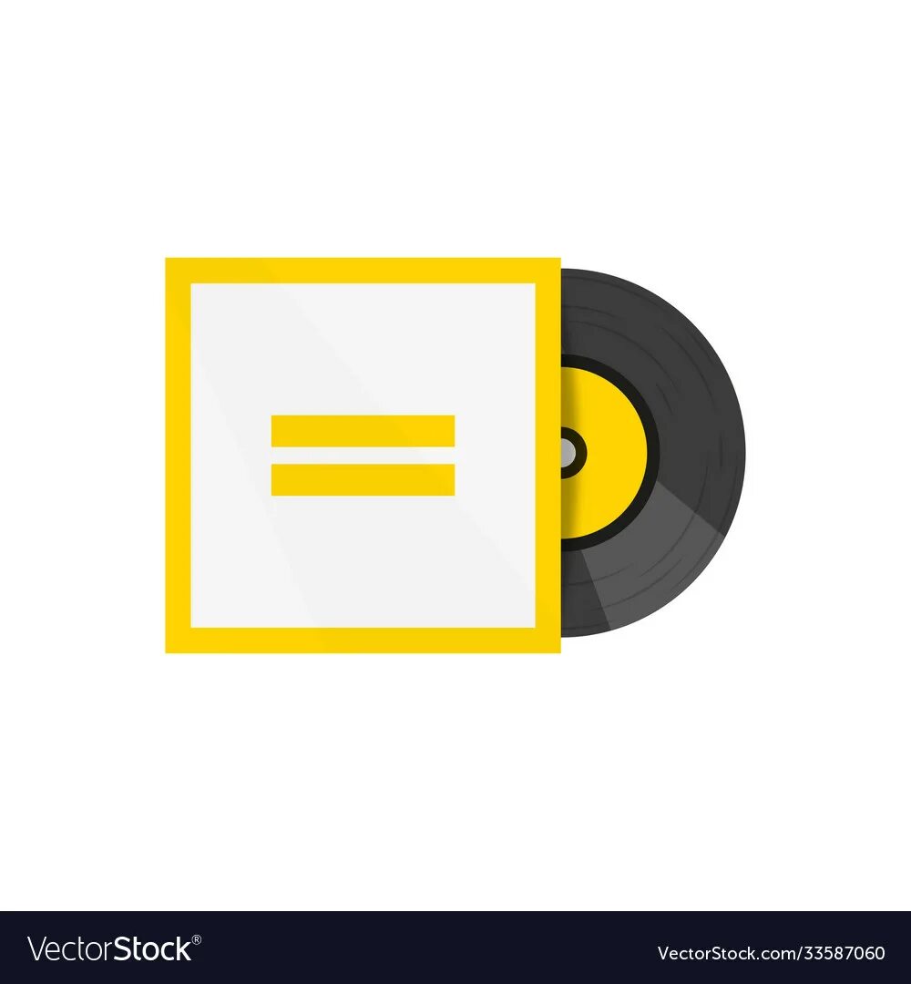 Flat record. Рекорд flat. vinyl record vector.