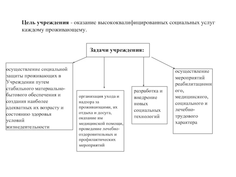 Цели учреждений социальной защиты