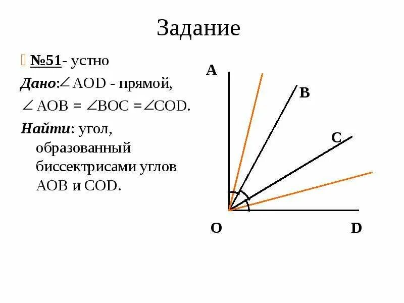 Проведите биссектрису угла аоб. Угол AOB. Прямой угол АОВ. Угол AOB прямой угол. Угол образованный биссектрисами.