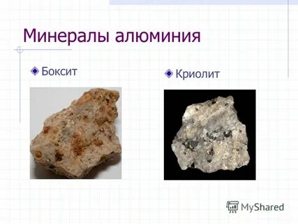 Минералы алюминия