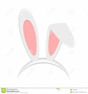 Easter Bunny Ears Mask Isolated on White Background. 