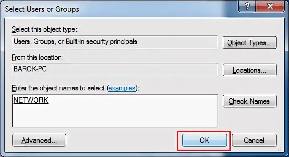Select user name