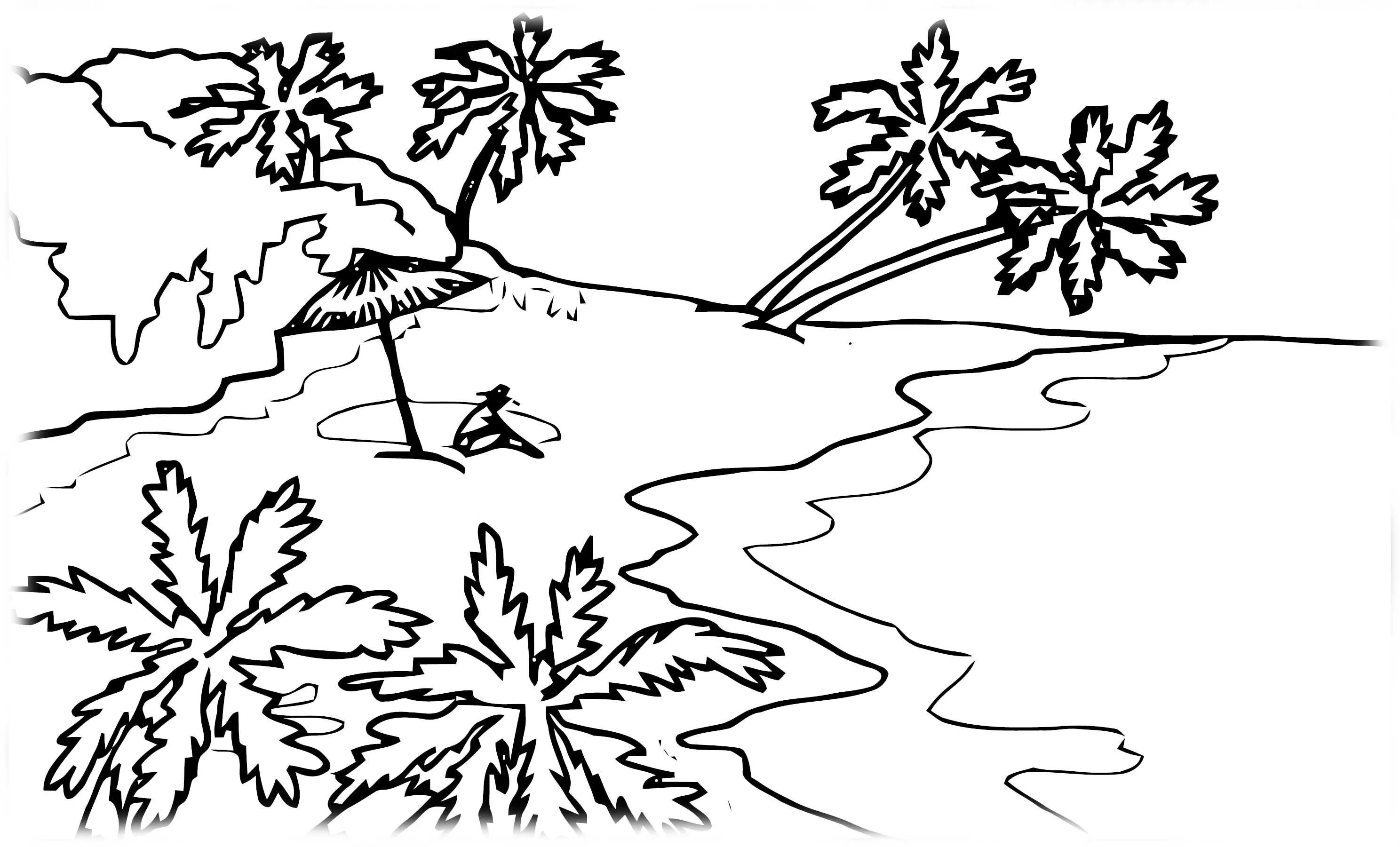 Весенний остров распечатать текст полностью. Раскраска пейзаж. Раскраска природа. Раскраска природа для детей. Природа рисунок для детей раскраска.