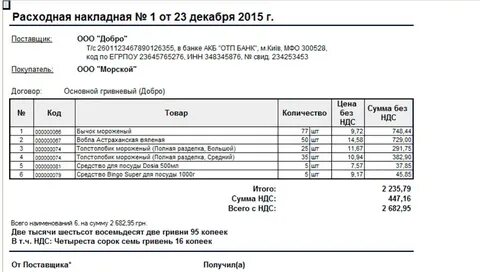 Оплата расходных материалов
