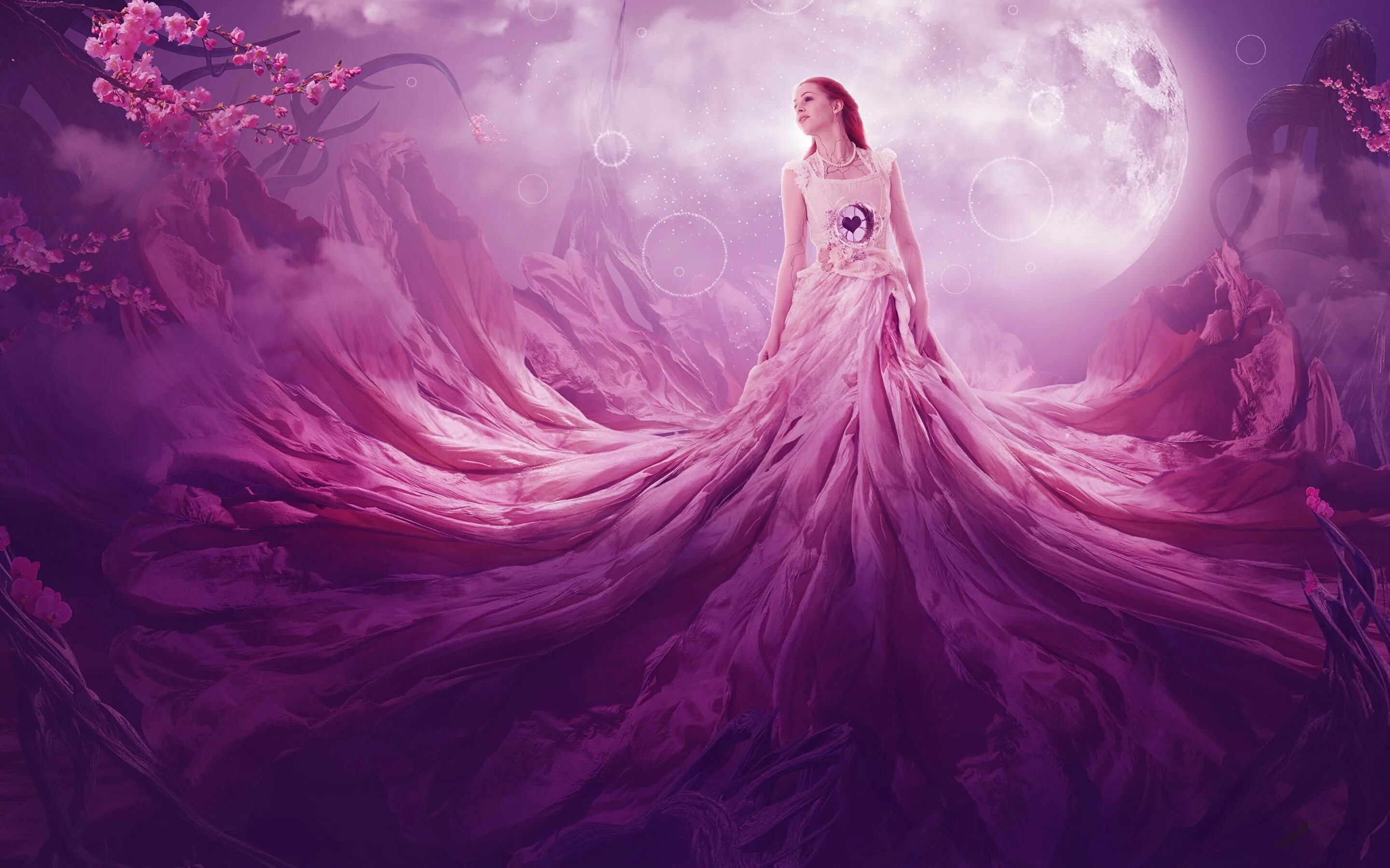 Огромного вдохновения. Фиолетовая Фея Геншин. Девушка в фиолетовом платье. Красивые фэнтези девушки в платьях. Девушка в сиреневом платье.