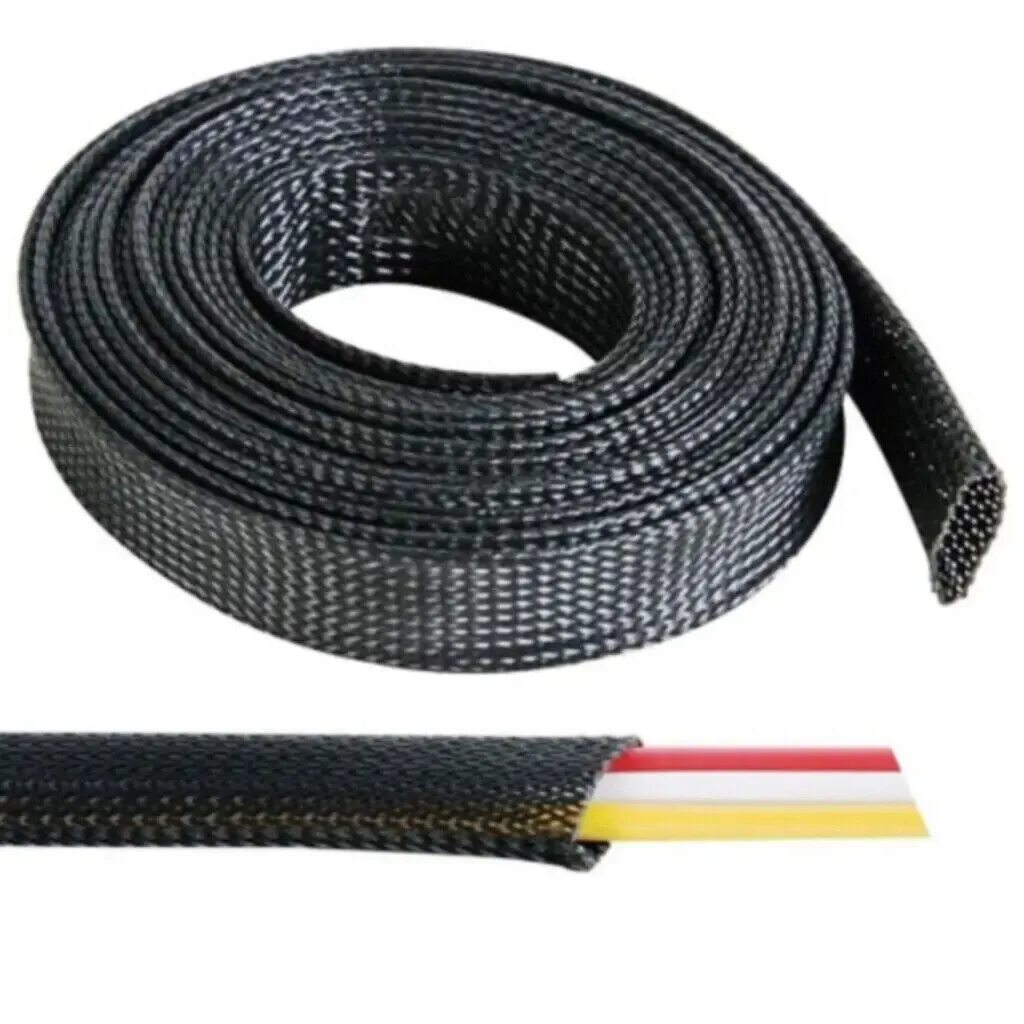Сетчатый кабель. Оплётка 15pet - 6 кабельная полиэстер черная (iprotex Германия). Оплетка кабельная IPROFLEX 15pet-3. Оплетка 15pet-6 (4-10,5 mm) 50m IPROFLEX (Black). IPROFLEX 15pet-6.