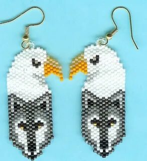 Сережки из бисера фигурки