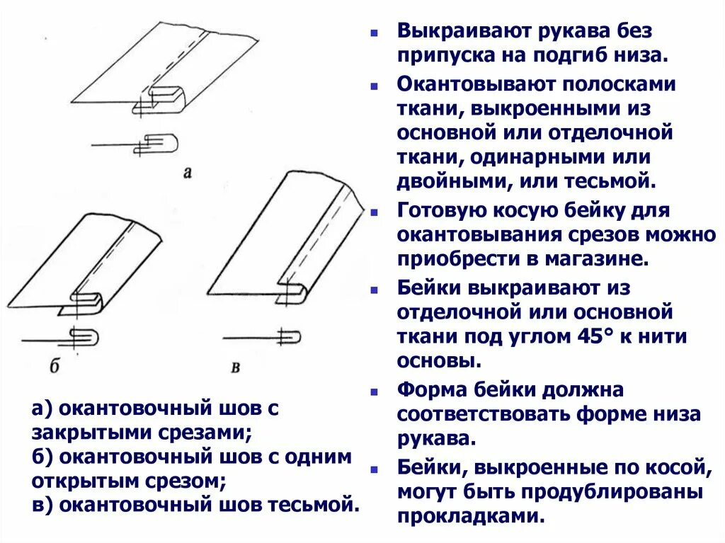 Окантовочный шов с закрытым срезом и открытым срезом. Окантовочные швы с открытым срезом. Окантовочный шов с закрытым срезом схема. Краевой окантовочный шов с открытым срезом. Раскроенный шов