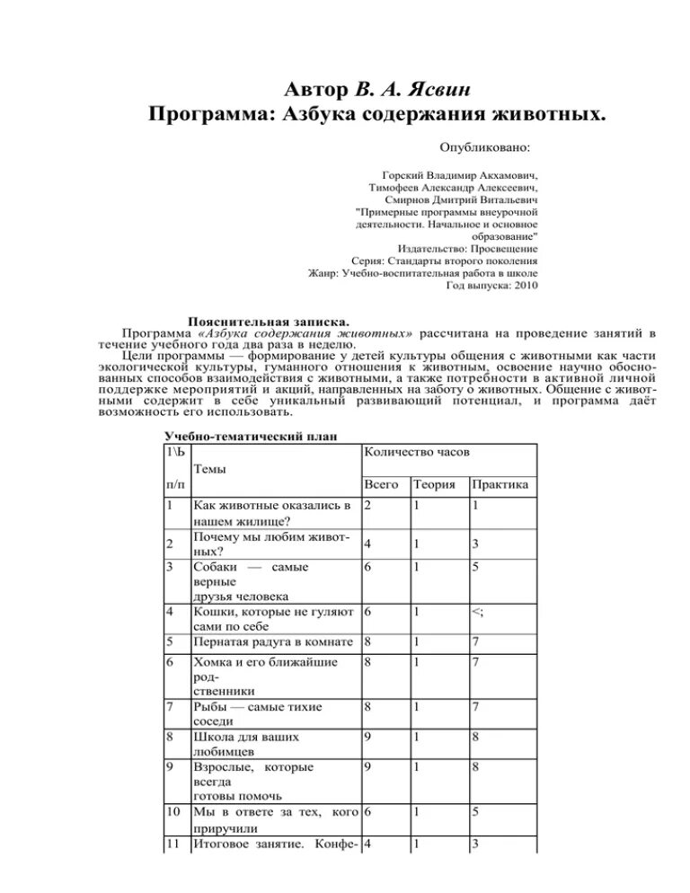 Азбука содержания животных