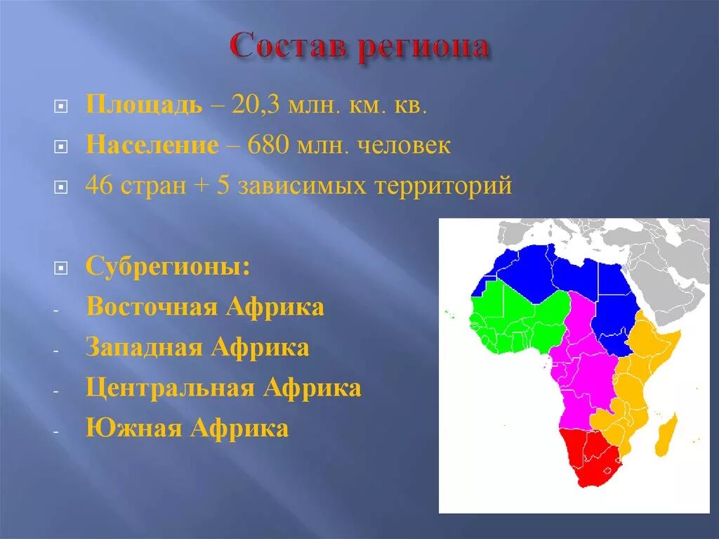 Субрегионы восточной африки. Субрегионы Африки Южная Африка. Территория Африки. Южная Африка территория состав. Состав территории Африки.