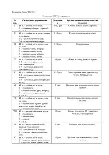 Комплекс упражнений ору без предметов