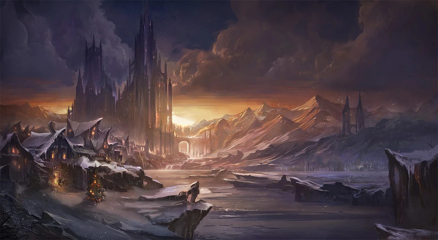 королевство эренделл. йотунхейм ледяной замок. королевство азерот арт дворец. северное царство. Medieval fantasy art город-замок.