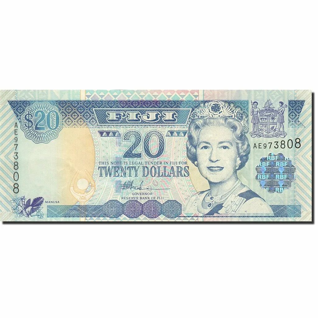 20 Долларов Фиджи. Фиджи 2 доллара 2000 год - UNC. Банкноты Фиджи. Денежная единица Фиджи. 2002 долларов в рублях