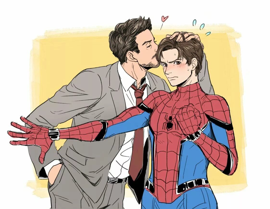 Peter parker x peter parker. Тони Старк и Питер Паркер. Тони Старк и Питер Паркер шип. Ионй Страк и человек паук. Человек паук и Тони Старк.