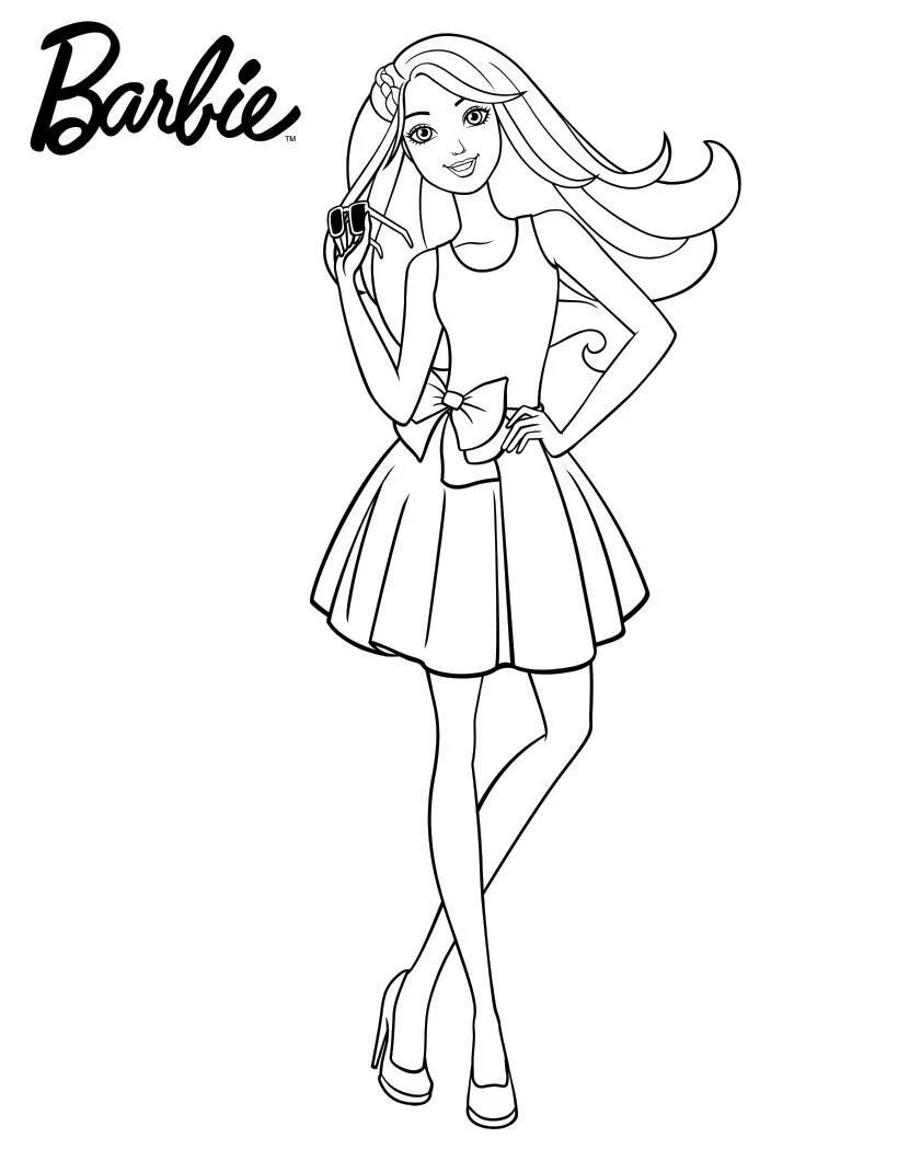 Раскраски для девочек барби распечатать а4 Pin by Carol Roche on Cartoon Coloring Pages Barbie coloring pages, Barbie color