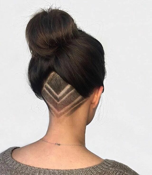 Downward overlapping triangles Undercut hairstyles, Hair tattoo designs, Hair ta