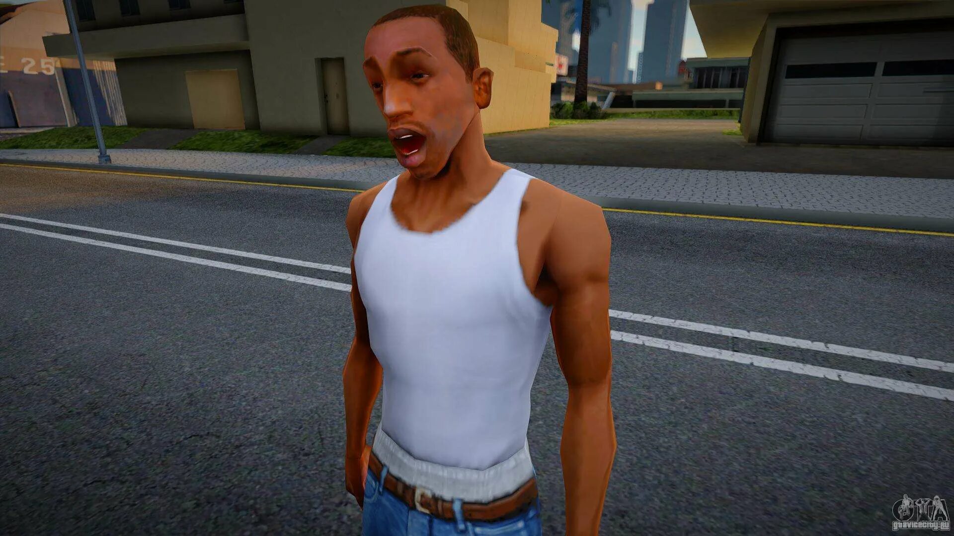 Cj san andreas. Сиджей в ГТА 5. Сиджей Сан андреас. Сиджей из ремастера ГТА. GTA vice City Сиджей.