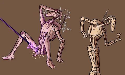 droid, battle droid, star wars, brown background, hi res, simple background...