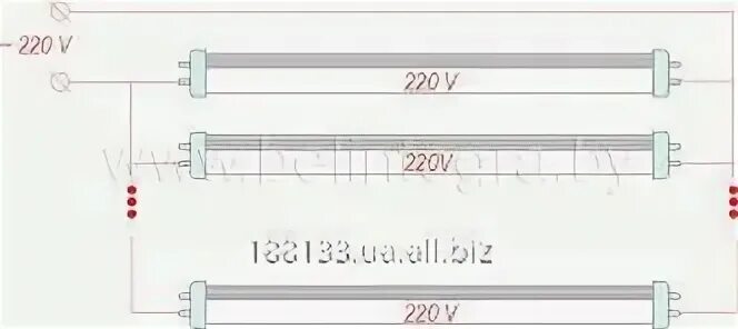 Светодиодная лампа g13 схема