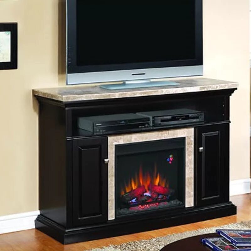 Электрический камин Electric Fireplace. Электрическая печь-камин CLASSICFLAME spectrafire 23 + портал Hampton. Электрический камин 23efu23gra. Тумбочка с камином под телевизор. Электрокамины под телевизор