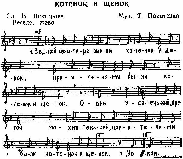 Песня щеночек. Текст песни котёнок и щенок. Котенок и щенок Ноты. Песенка котенок и щенок слова. Котёнок и щенок песня.