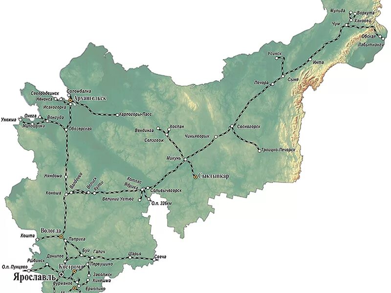 Республика коми железная дорога. Карта РЖД Северной железной дороги. Карта железной дороги Республики Коми. Карта ЖД дорог Коми Республики. Схема железной дороги Республики Коми.