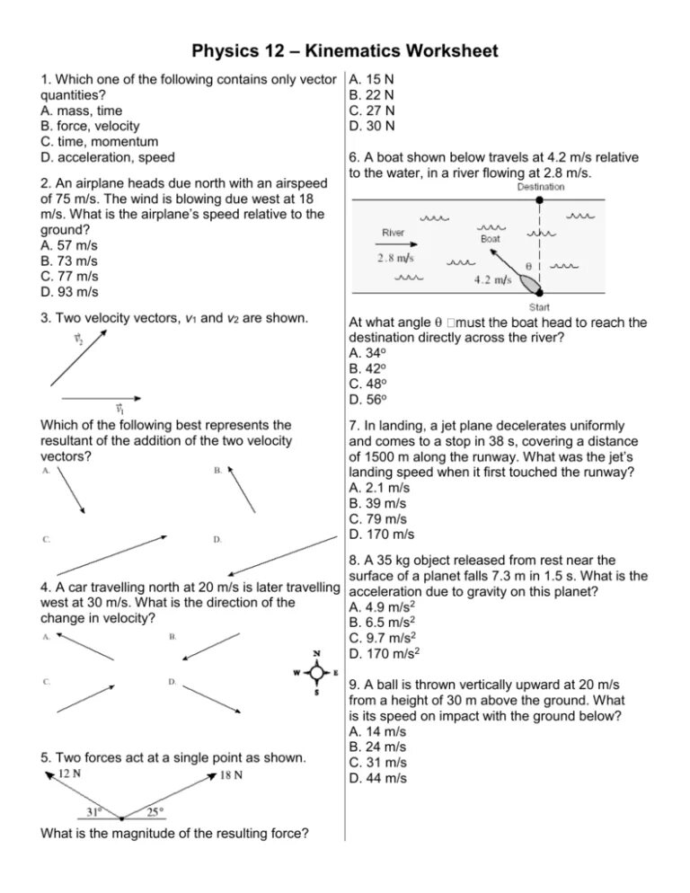 Physics terms. Physics worksheets.