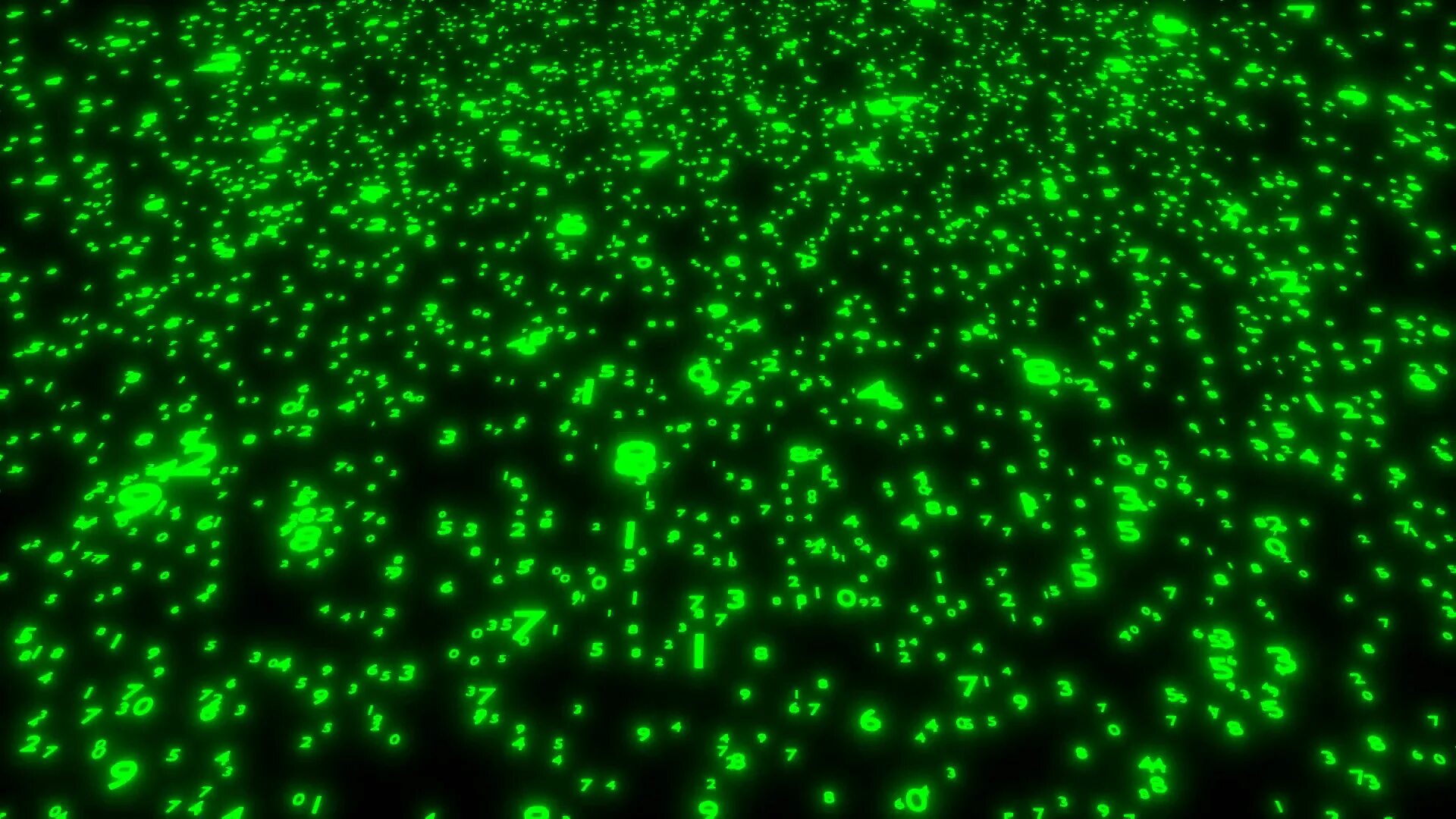 Грин Глоу (Green Glow). Зеленый неон. Светящиеся частицы. Зеленое свечение.