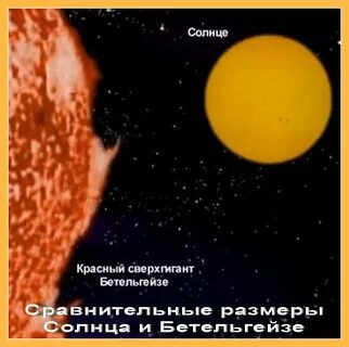 Гиганты больше солнца