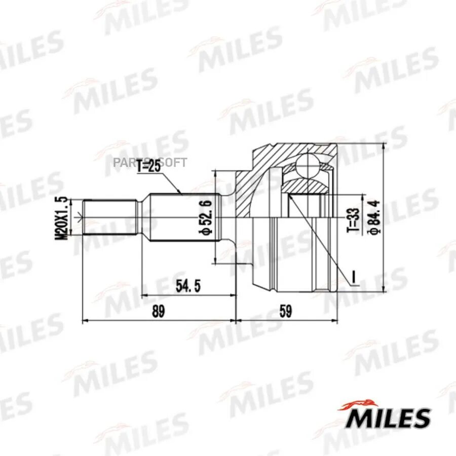 Шрус Miles ga20755. Шрус Miles ga10031. Рено Дастер шрус наружный 25*25. Рено Меган 3 шрус наружный.