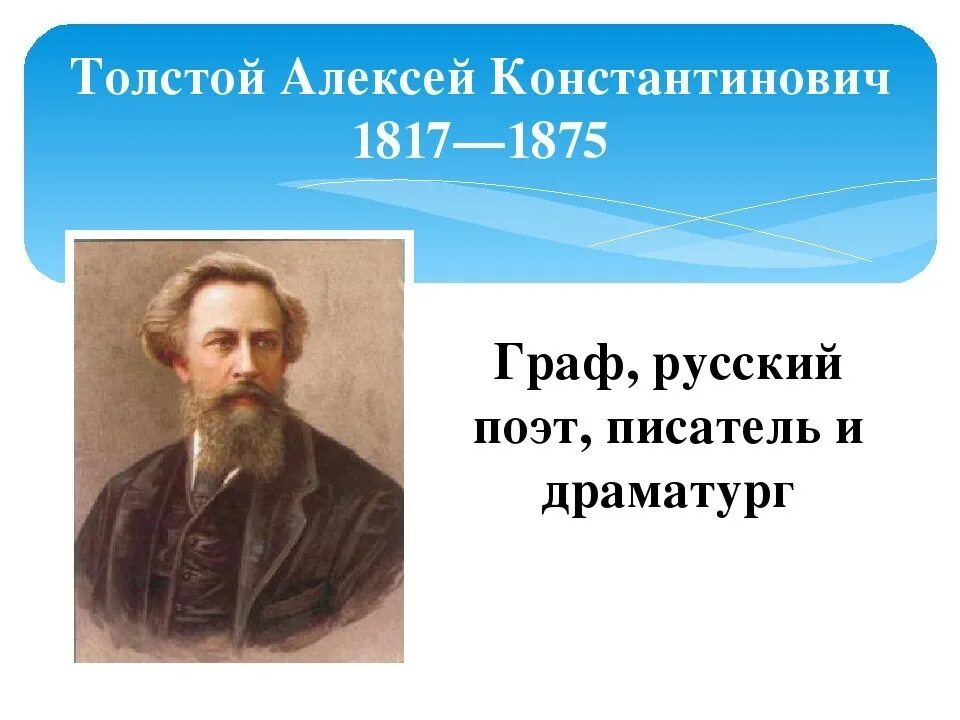 Годы рождения русских писателей. Алексей Константинович толстой 1817-1875. Алексей Константинович толстой родился. А К толстой 205 лет. Презентация про Алексея Константиновича Толстого.