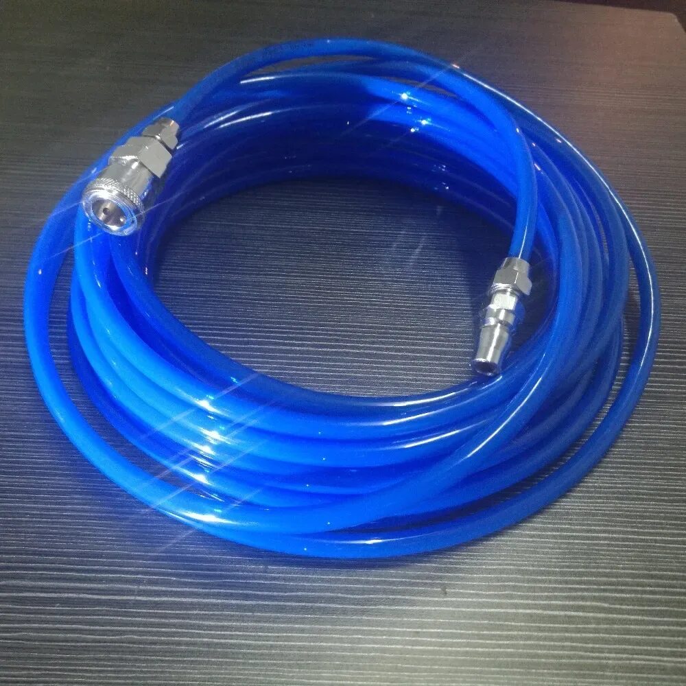 Трубка пневматическая полиуретановая 10 x 8 mm 10 метров синяя. Шланг для компрессора Wester 20 метров. Полиуретановая трубка (20 метров). Трубка tube PU 4x2,5мм синяя.