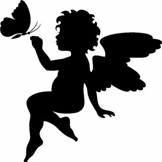 Sticker Ange avec un papillon Ange, Stickers muraux, Stickers musique 