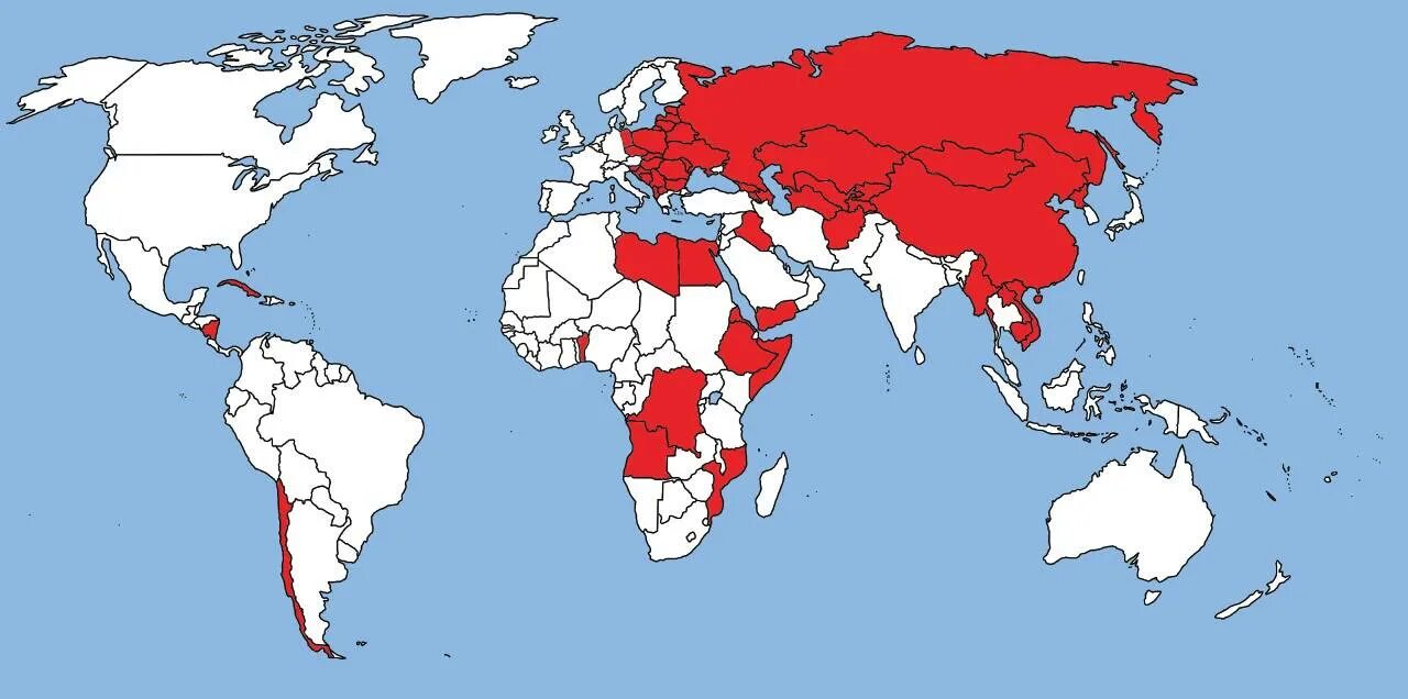 Карта стран в которых был. Карта Социалистических стран 20 века. Коммунистические страны. Страны Социалистического лагеря карта. Карта распространения коммунизма.