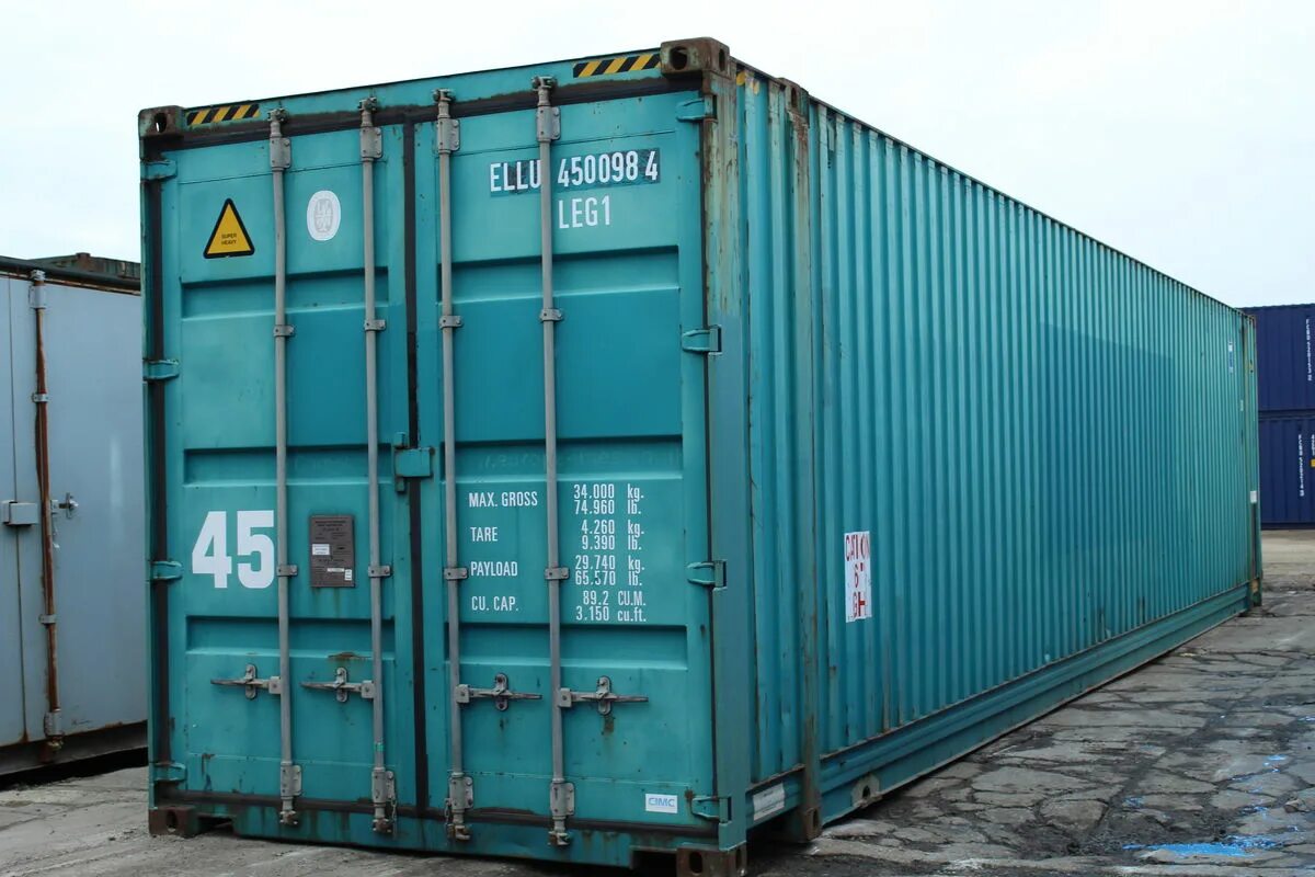 45 И 40 футовый контейнер. 45 Футовый контейнер габариты. 45 Футовый контейнер контейнер. Морской контейнер 45 футов