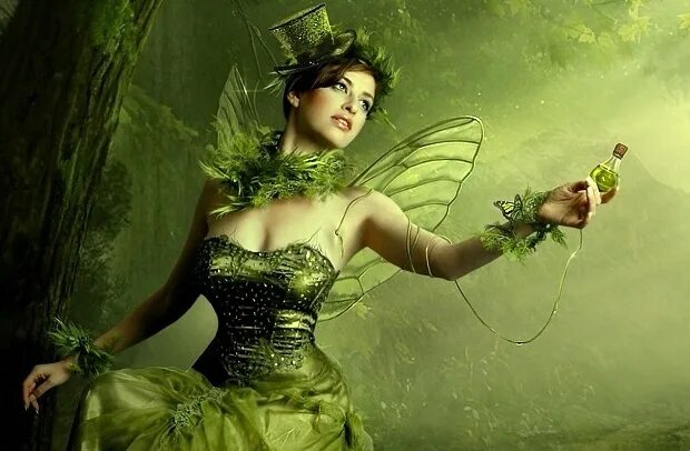 Зеленая фея фото Green Fairy Facebook cover, Backdrops backgrounds, Irish fairy