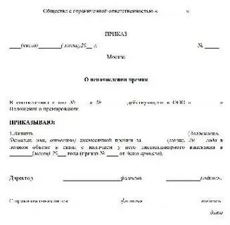 Дисциплинарное взыскание замечание лишение премии
