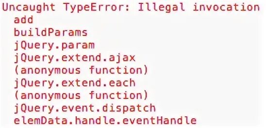 Error illegal