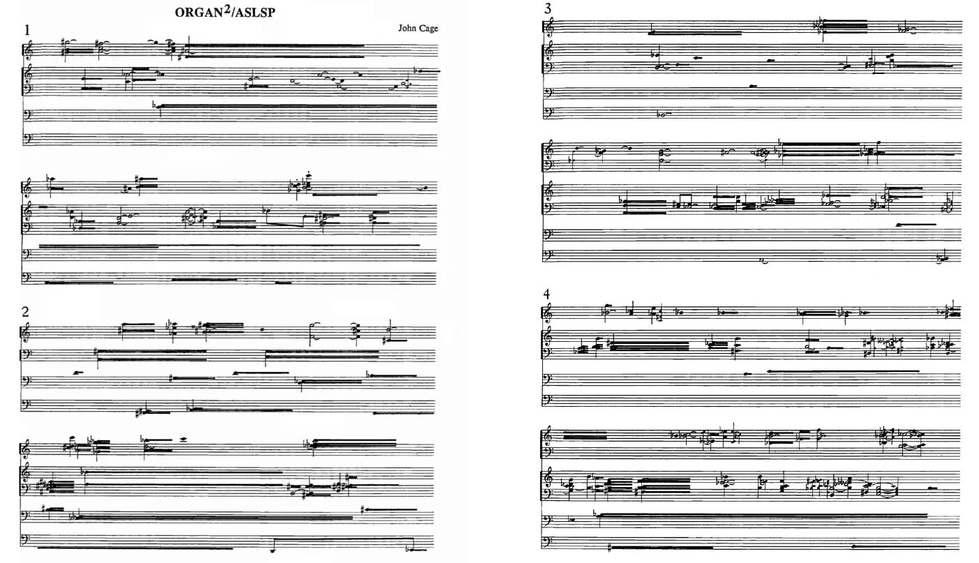 Джон Кейдж as Slow as possible. Джон Кейдж as Slow as possible Ноты. Партитуры Джона Кейджа. Organ2/ASLSP. As possible as i can