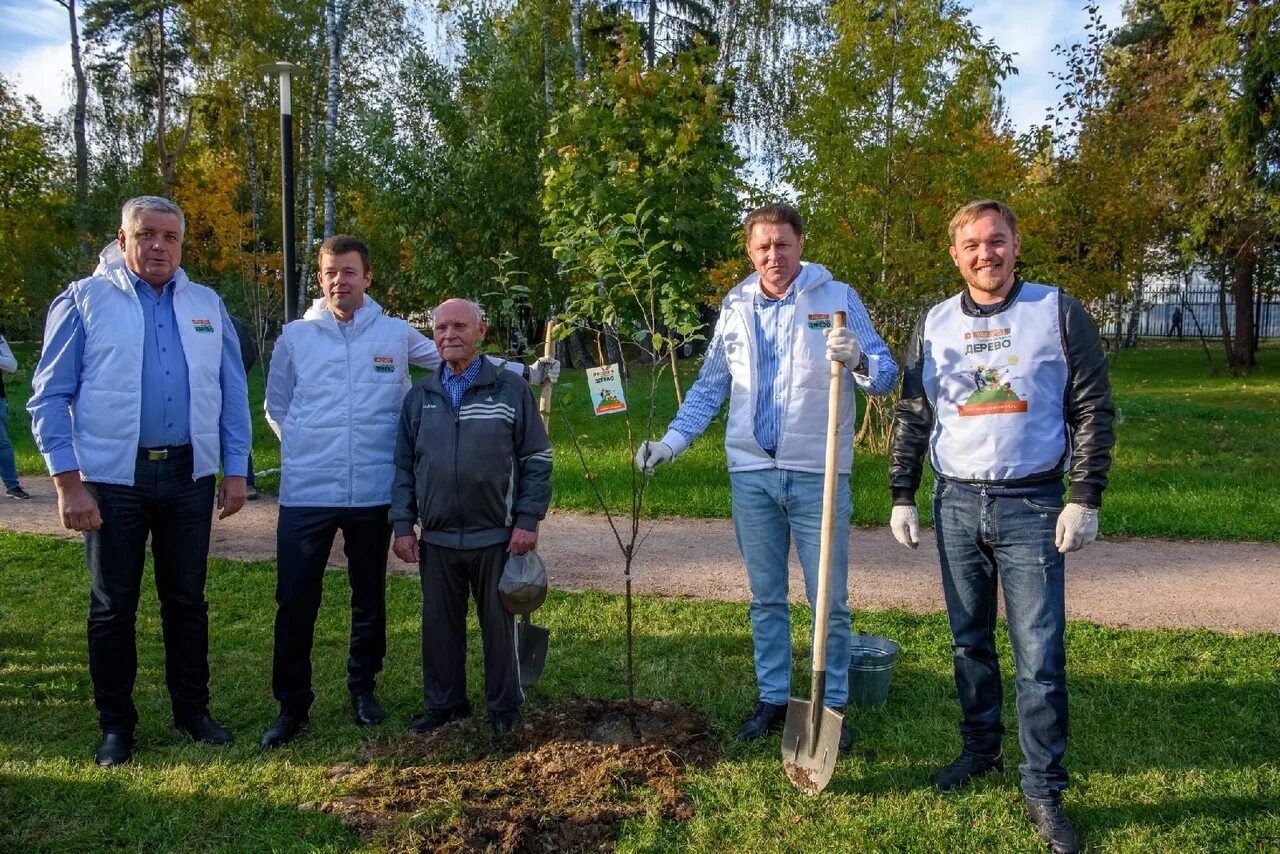 Юров Балашиха. Высадка деревьев Пестовский парк. Мероприятие в Пестовском парке.