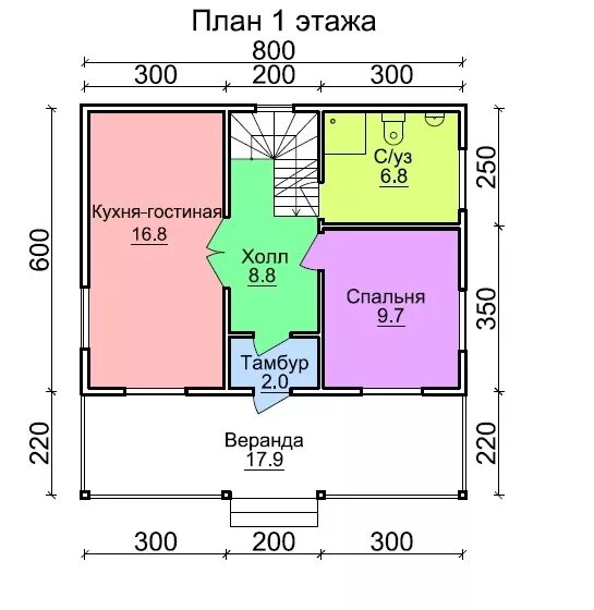 Заказать двухэтажный дом 6х8