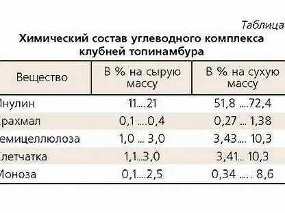 Топинамбур состав