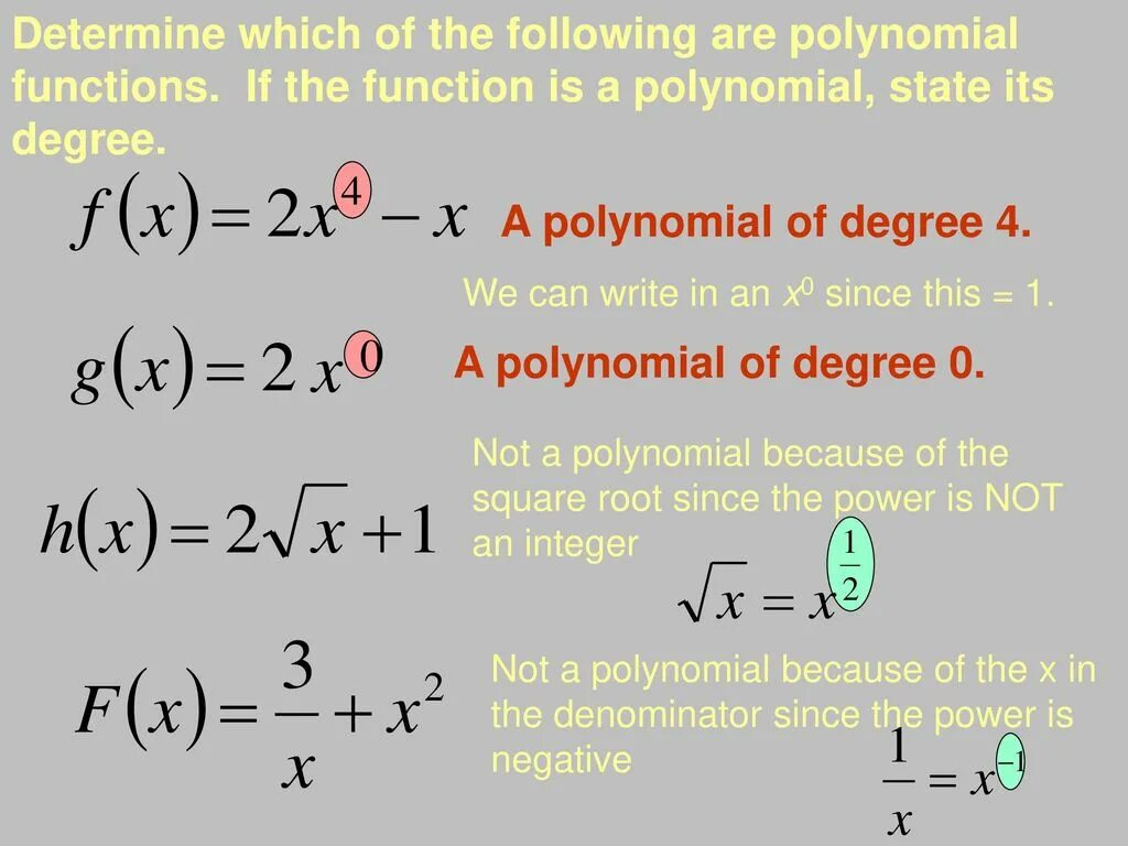 Is not a function. Polynomial. polynomial function. polynomial function form. non polynomial functions.