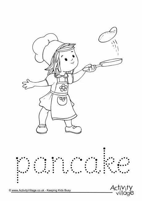 Pancakes worksheets for kids