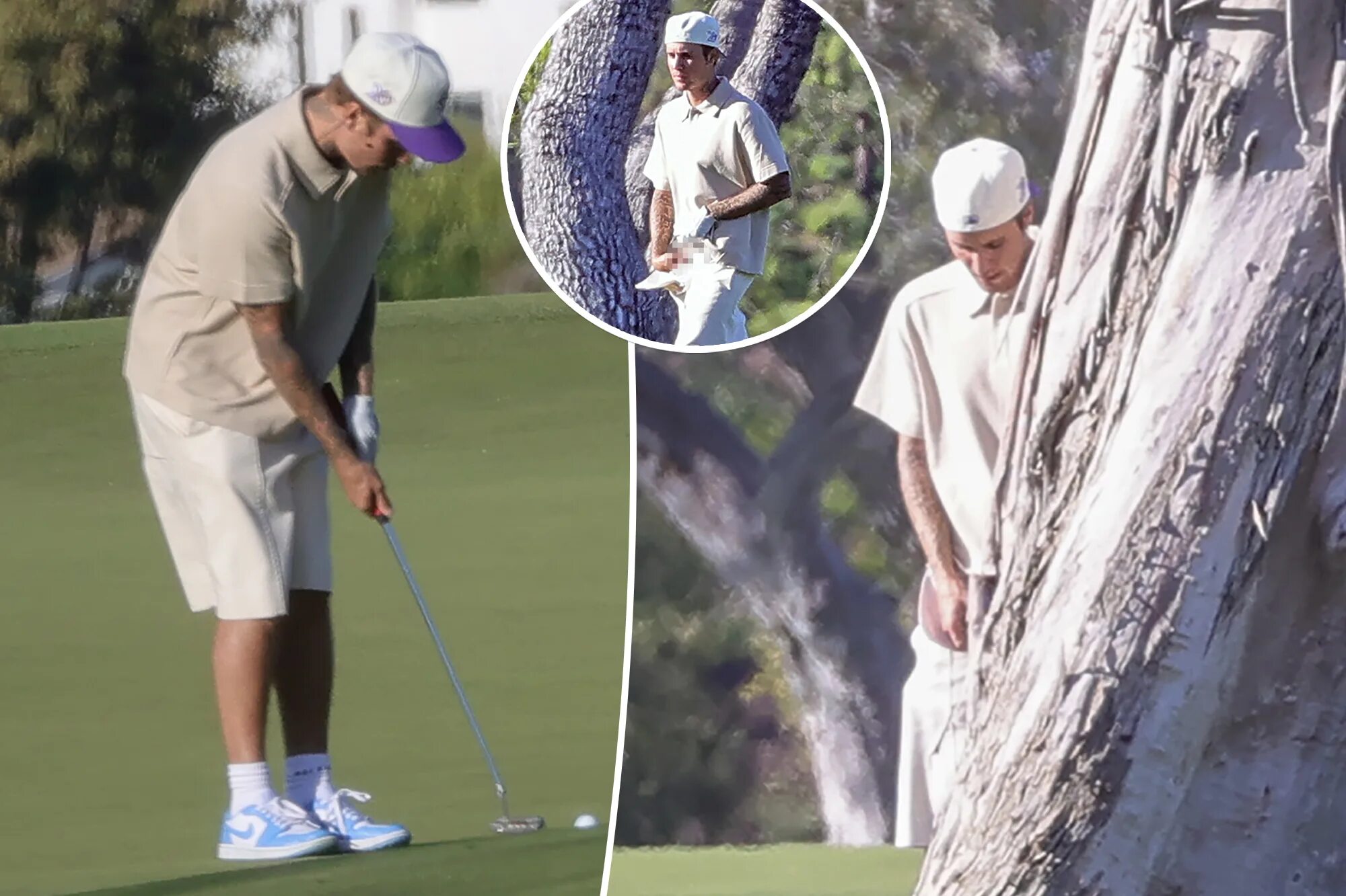 Пописал на поле. Бибер 2022. Justin Bieber Golf. Джастин Бибер на гольфе справляет нужду. Джастин Бибер гольф дерево.