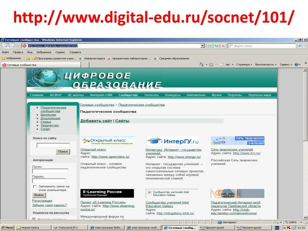 Открытые образовательные ресурсы. Edu.ru. Www.ICT.edu.ru. Digital edu. Url edu ru