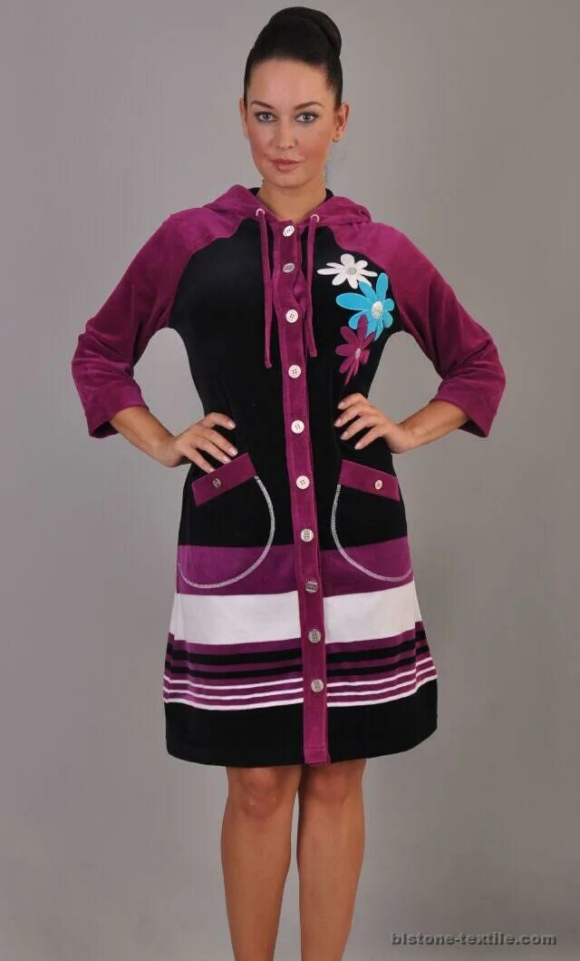 халаты больших размеров на пуговицах