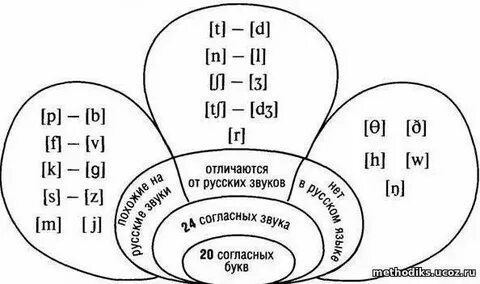 Звонкие согласные в английском языке таблица