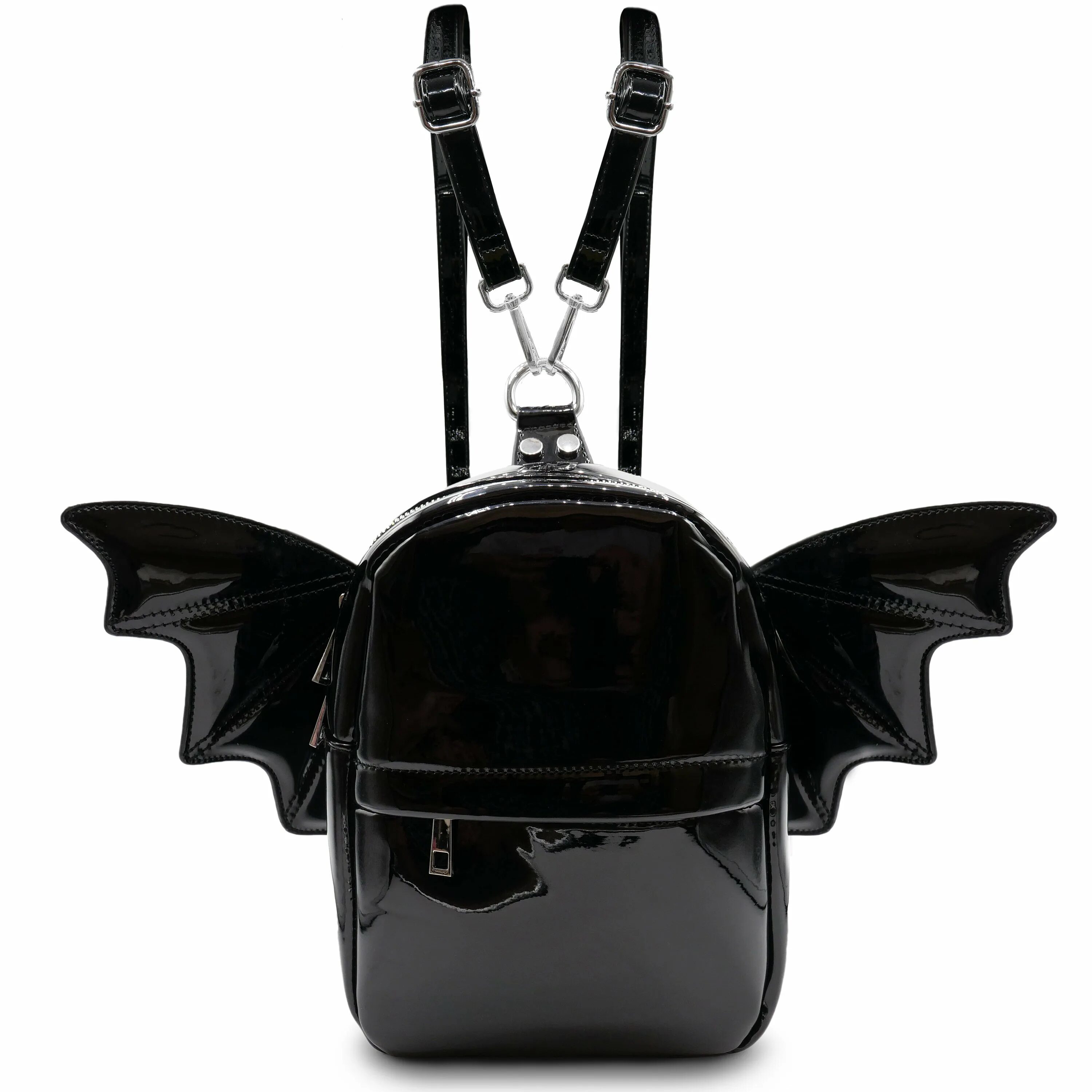 Бабочка черный глянец. Backpack with bat-like Wings. Bats and Angels.