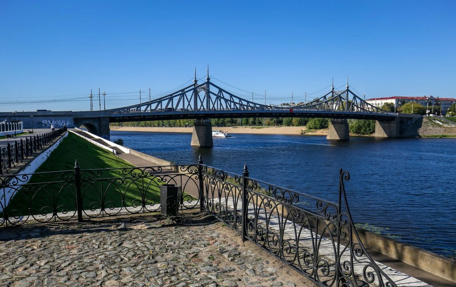 Старый мост тверь. Староволжский мост в Твери. Староволжский мост достопримечательности Твери. Староволжский мост (старый мост). Тверь Волга мост.